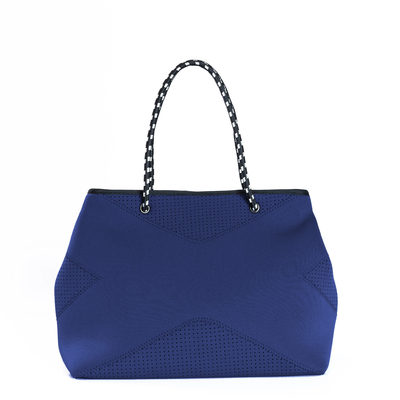 Forme el bolso/a señora suaves azules Tote Handbag For Cosmetics de la playa del neopreno proveedor