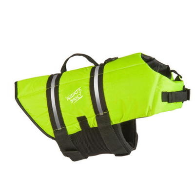 Chaleco salvavidas verde del perro de la capa del flotador para nadar la manija ajustable y reflexiva del gancho agarrador proveedor