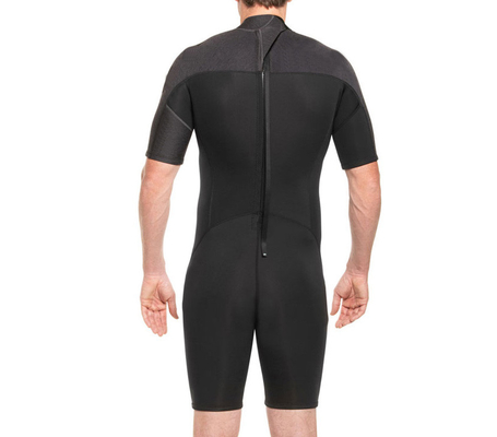 Wetsuit negro de la manga/2m m Shorty del cortocircuito de la cremallera del frente del Wetsuit del buceo con escafandra para hombre proveedor